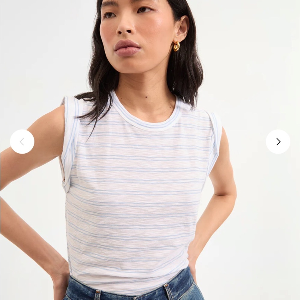 Veronica Beard Drew cotton Muscle tee Sz S